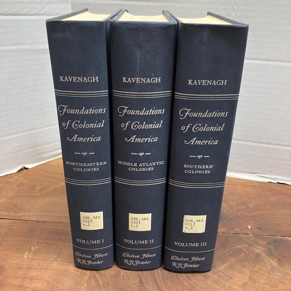 Foundations of Colonial America Kavenagh 1973 3-Vol Set Documentary History